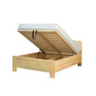 Zsombor magasított, ágyneműtartós, gázrugós, fenyő  franciaágy 200