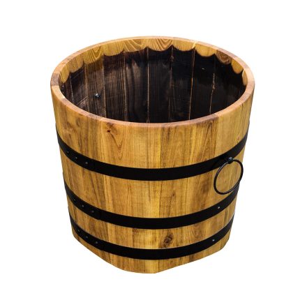 Virágtartó dézsa, 3 abroncsos, 60x51 cm