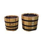 Virágtartó dézsa, 3 abroncsos, 60x51 cm