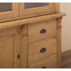 Direktor 2ajtós, 3 fiókos  üveges szekrény (K-46-75)