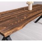 Elvira fenyő étkezőasztal, X-lábakkal (240 cm)