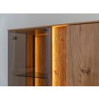 Carlo alacsony, széles vitrines komód