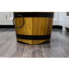 Virágtartó dézsa, 2 abroncsos, 36x32 cm