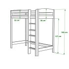 Emma 160 cm magas ágy-