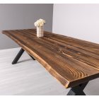 Elvira fenyő étkezőasztal, X-lábakkal (180 cm)