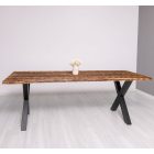 Elvira fenyő étkezőasztal, X-lábakkal (180 cm)