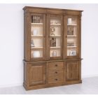 Direktor 2 ajtós, 3 fiókos  üveges szekrény (K-56-297)