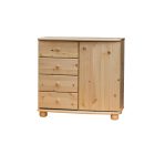 Claudia 1 ajtós, 4 fiókos komód