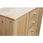 Vanessa 2 ajtós, 6 fiókos fenyő komód