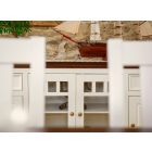 Berbenno 4 ajtós, üveges komód F+D