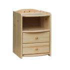 Zsombor peremes, 2 fiókos+nyitott fenyő éjjeliszekrény