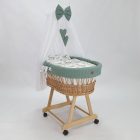 Mózeskosár - natúr + zöld