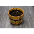 Virágtartó dézsa, 2 abroncsos, 41x36 cm