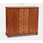 Claudia 2 ajtós, 4 fiókos komód