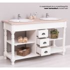 Széles, 3 fiókos nyitott fürdőszoba szekrény