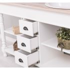 Széles, 3 fiókos nyitott fürdőszoba szekrény