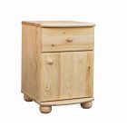 Claudia 1 ajtós, 1 fiókos fenyő éjjeliszekrény