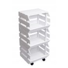 Gurulós tároló láda, közepes, fehér