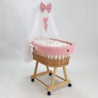 Mózeskosár - natúr + rózsaszín