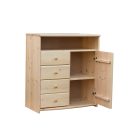 Zsombor 1 ajtós, 4 fiókos+nyitott komód