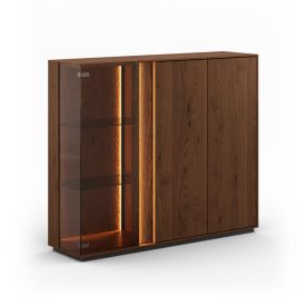 Carlo alacsony, széles vitrines komód TAB