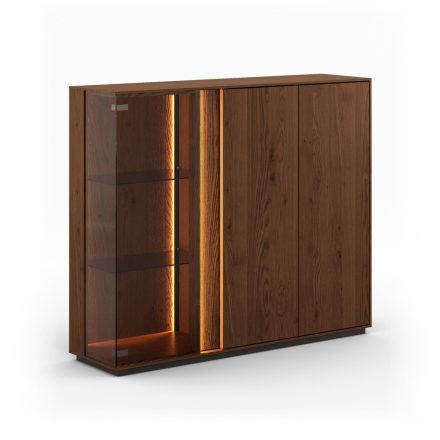 Carlo alacsony, széles vitrines komód TAB