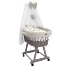 Mózeskosár - szürke + bézs