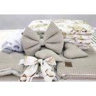 Mózeskosár - szürke + bézs