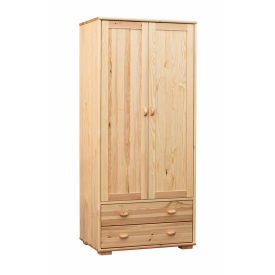 Vanessa 2 ajtós, 2 fiókos, akasztós fenyő szekrény