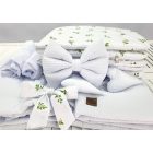 Mózeskosár - szürke + fehér