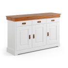 Torniella 3 ajtós komód, fehér + méz