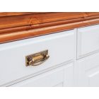 Torniella 3 ajtós komód, fehér + méz