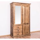 Magor 2 ajtós, 3 kis fiókos, tükrös szekrény