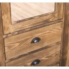 Magor 2 ajtós, 3 kis fiókos, tükrös szekrény