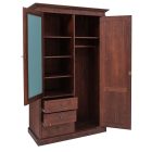 Magor 2 ajtós, 3 kis fiókos, tükrös szekrény