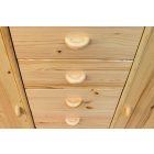 Vanessa 2 ajtós, 5 fiókos fenyő komód