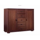 Vanessa 2 ajtós, 5 fiókos fenyő komód