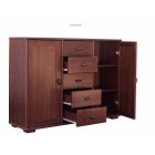 Vanessa 2 ajtós, 5 fiókos fenyő komód