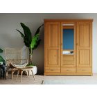 Torniella 3 ajtós, tükrös szekrény, méz színű