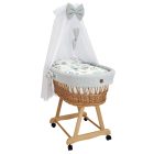 Mózeskosár - natúr + szürke