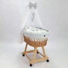 Mózeskosár - natúr + szürke