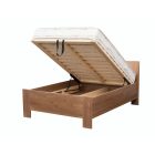 Scott magasított, ágyneműtartós, gázrugós fenyő franciaágy